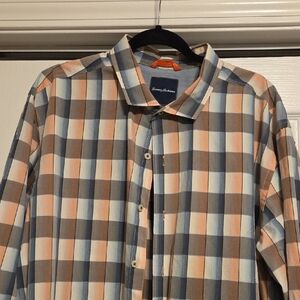 Tommy Bahama Men's Checkered Shirt - Blue, Pink, Cream